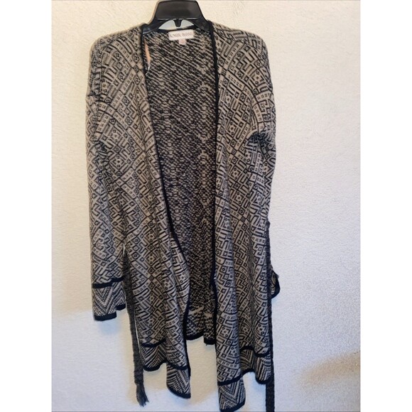 Knox Rose Western Cardigan Belt Sweater Long Cottage Boho Duster Country M Flare - Picture 1 of 8